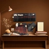 A black makeup brush set of 18 animal hair makeup brushes, professional and portable Specification image